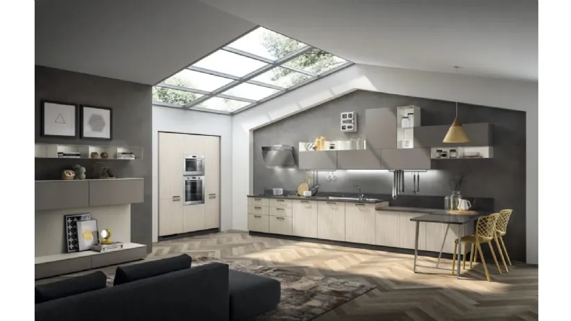 Cucina Sax Noce Neutral e Polvere di Scavolini