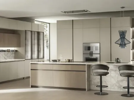 Cucina DeLinea in Oleomalta Lima e Rovere Dune di Scavolini
