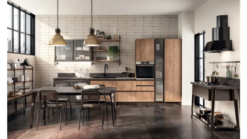 Cucina Moderna Diesel Open Workshop Rovere Landscape di Scavolini