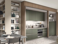 Cucina su misura salvaspazio Boxi 05 Verde di Scavolini