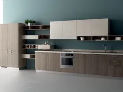 Cucina su misura Mood in Rovere Season ed Azimut di Scavolini