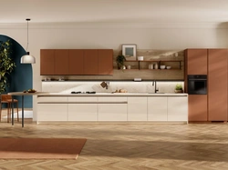 Cucina su misura lineare Stilo 03 in laccato lucido e opaco Scavolini