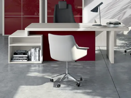 Scrivania Executive Plus in legno e laccato opaco di MobilOfficeFurniture