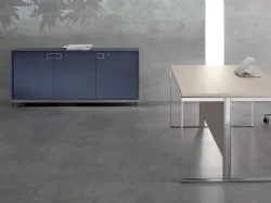 Scrivania Infinity Dynamic in melaminico e metallo di MobilOfficeFurniture