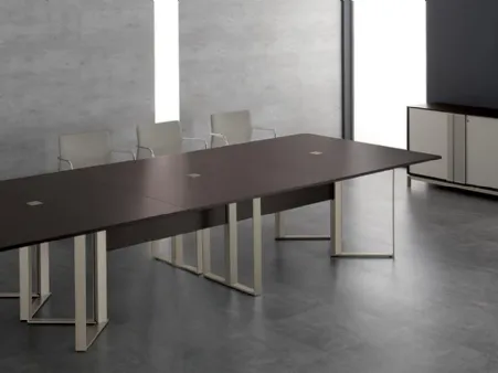 Scrivania Infinity Meeting in melaminico e metallo di MobilOfficeFurniture