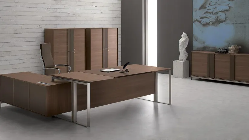 Scrivania Infinity Prestige in legno di MobilOfficeFurniture