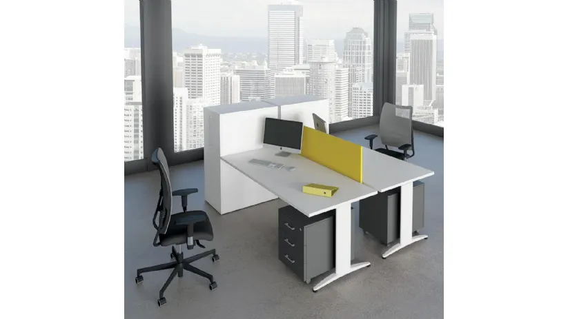 Scrivania operativa Krial in melaminico di MobilOfficeFurniture