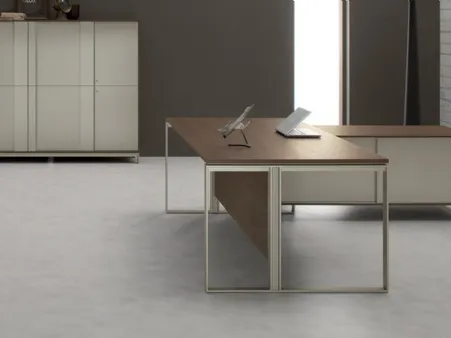 Scrivania Infinity Look in melaminico e metallo di MobilOfficeFurniture