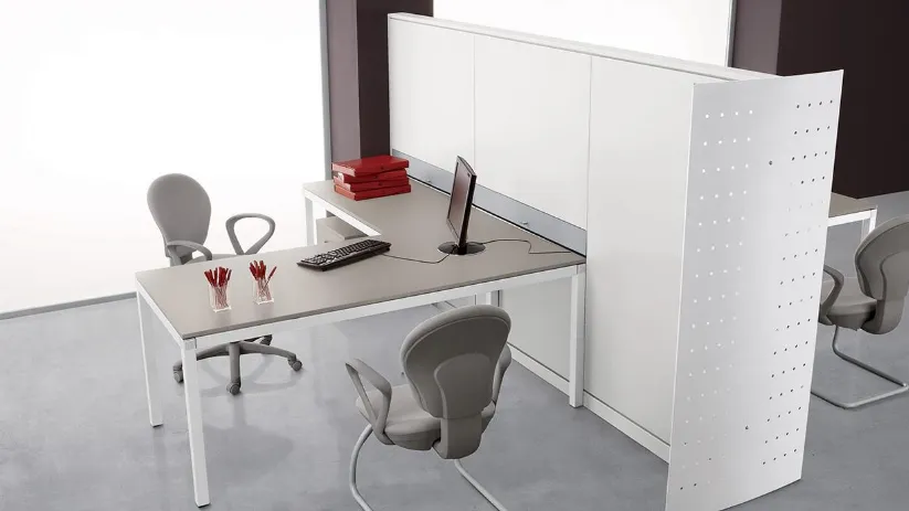 Parete divisoria che separa senza chiudere Open Space in melaminico e lamiera di MobilOfficeFurniture