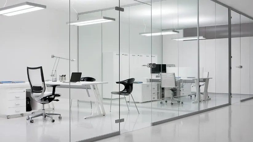 Parete divisoria Siderplan G1 in vetro di MobilOfficeFurniture