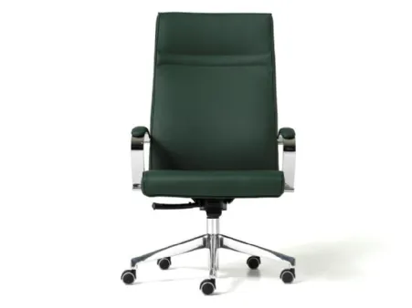 Poltrona direzionale Varen in ecopelle e alluminio di MobilOfficeFurniture
