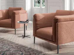Poltroncina da attesa in tessuto con piedini in metallo Wild di MobilOfficeFurniture